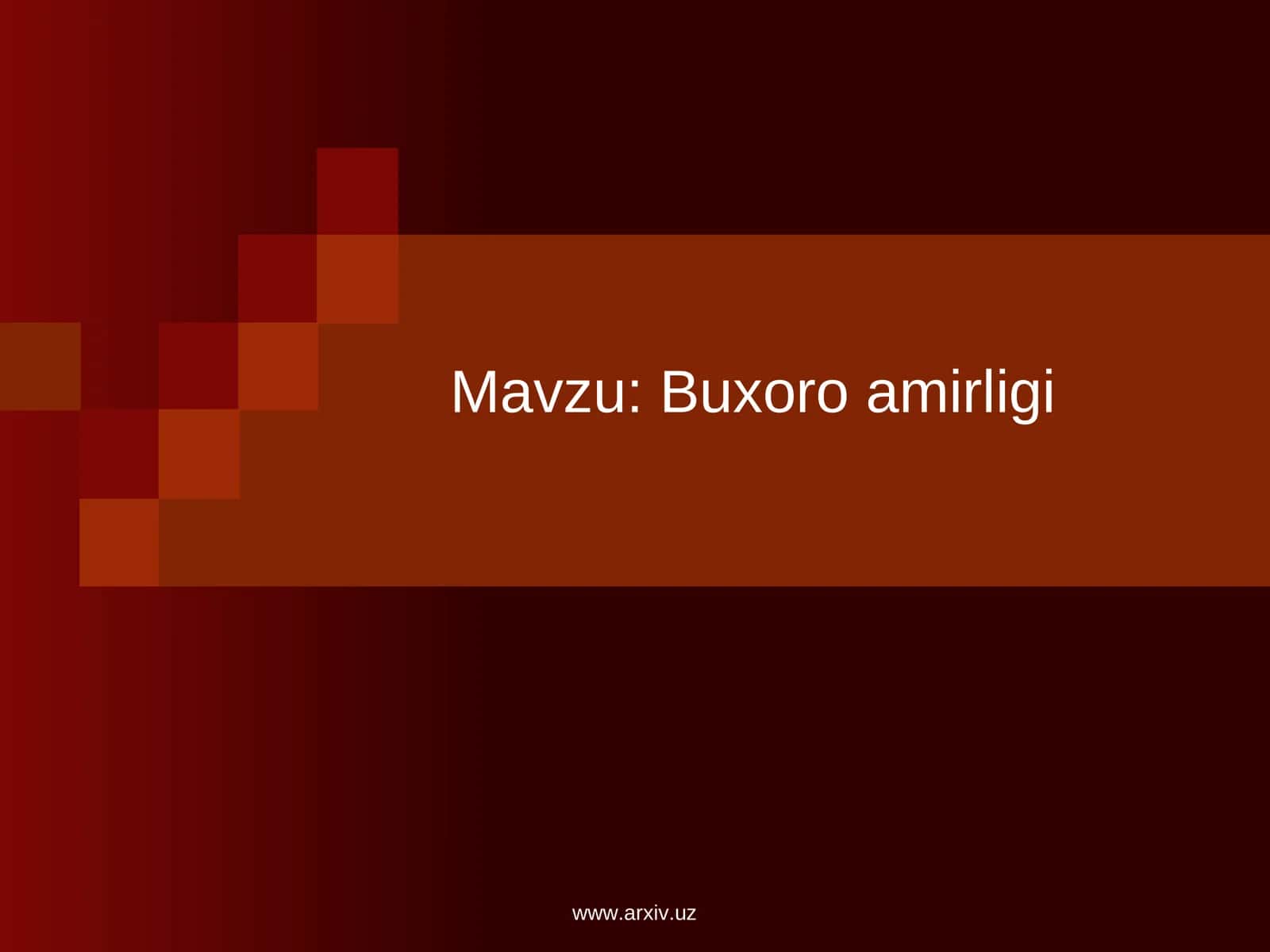 Buxoro amirligi 1