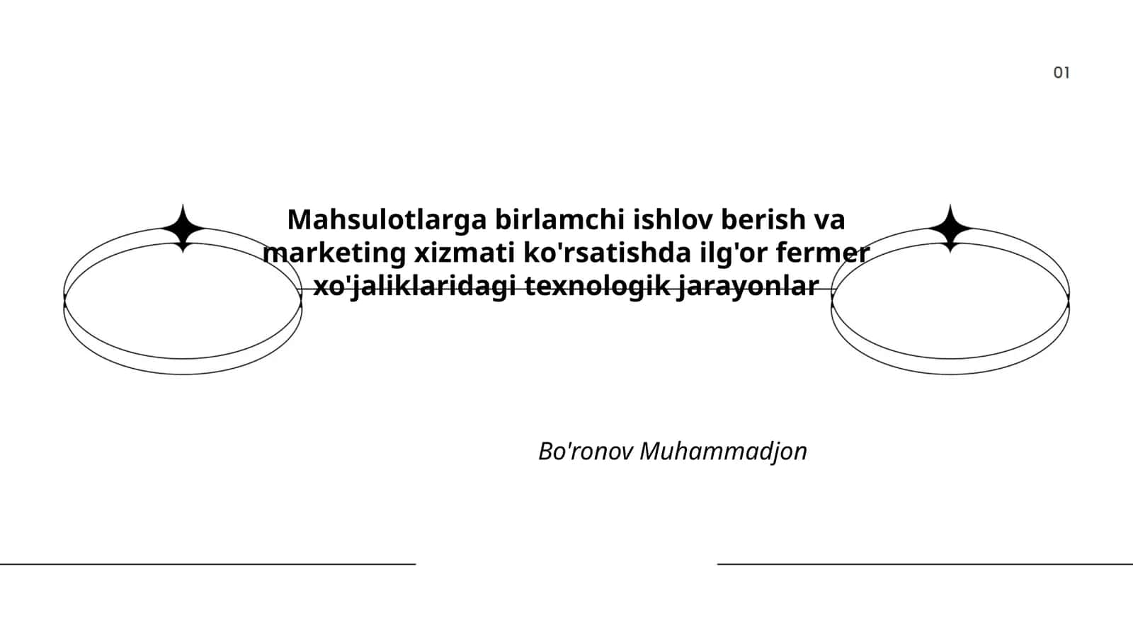 Mahsulotlarga birlamchi ishlov berish va marketing xizmati ko'rsatishda ilg'or fermer xo'jaliklaridagi texnologik jarayonlar 1