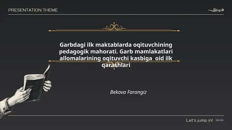 Garbdagi ilk maktablarda oqituvchining pedagogik mahorati 1