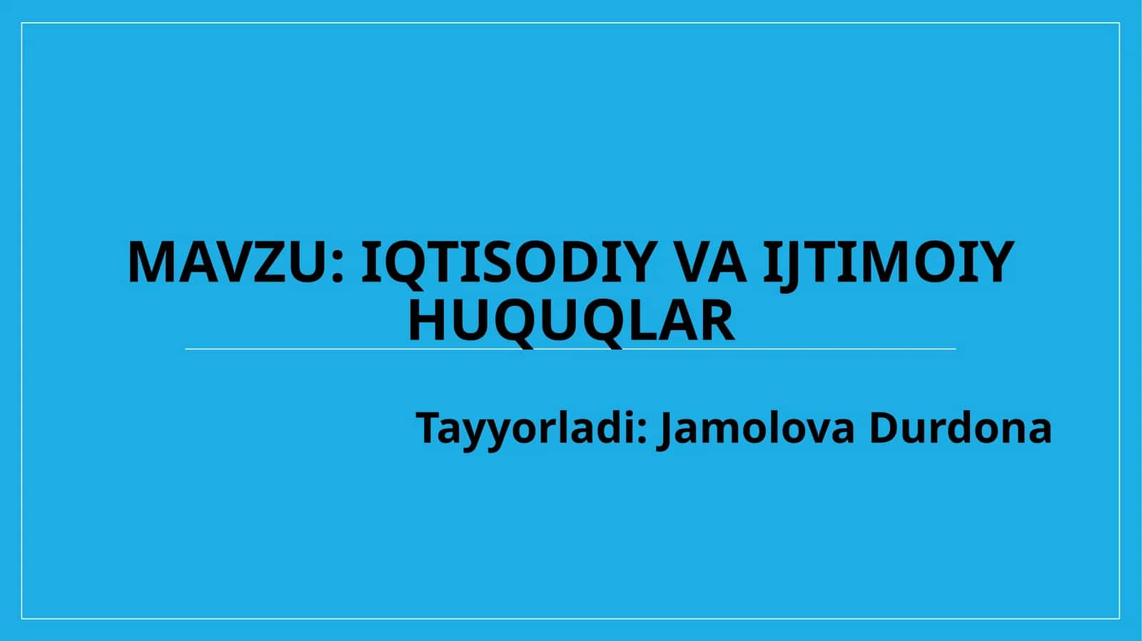Iqtisodiy va ijtimoiy huquqlar 1