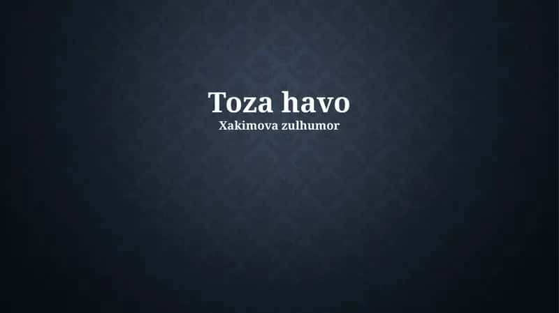 Toza havo 1