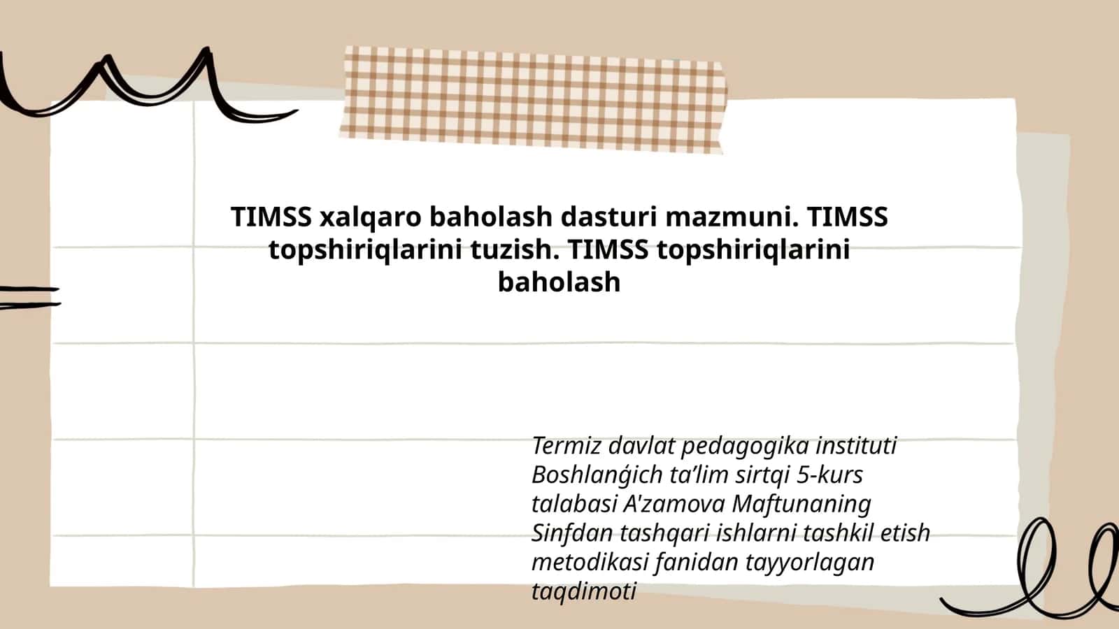 TIMSS xalqaro baholash dasturi mazmuni 1