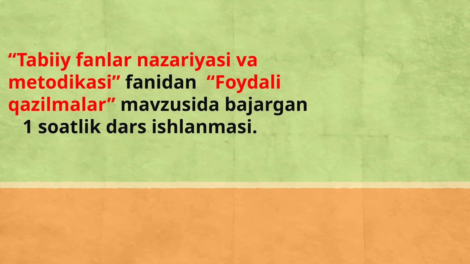 FOYDALI QAZILMALAR 1