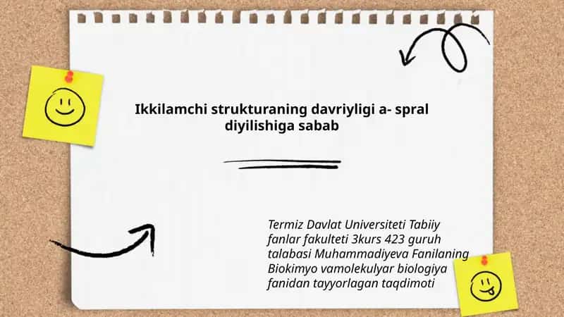Biokimyo va molekulyar biologiya fanidan tayyorlagan taqdimot 1