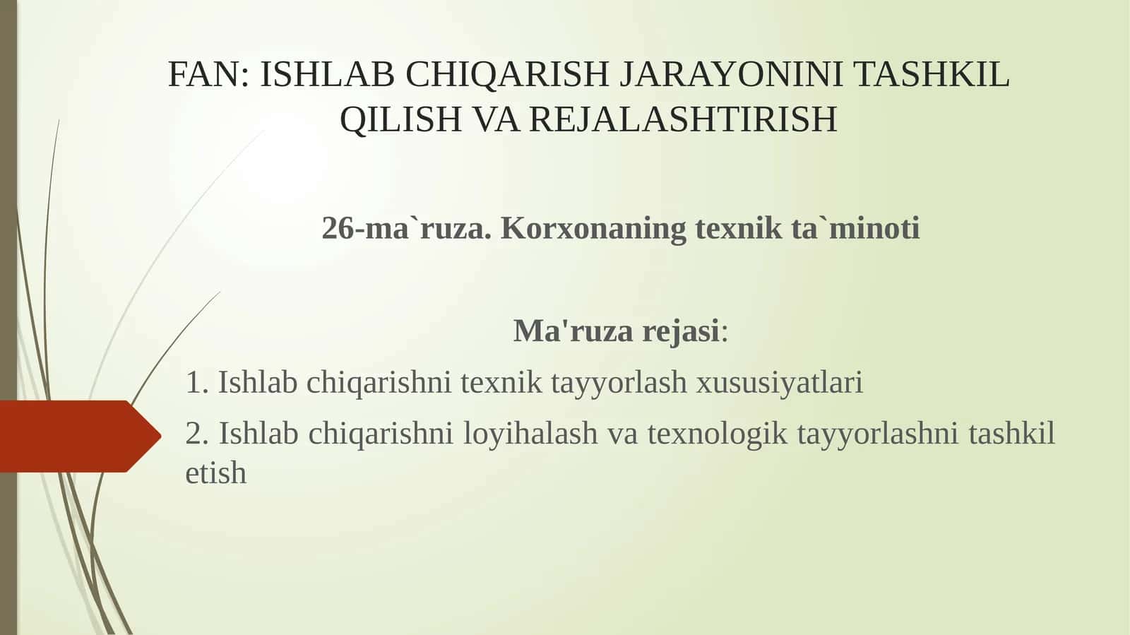 Korxonaning texnik ta'minoti 1