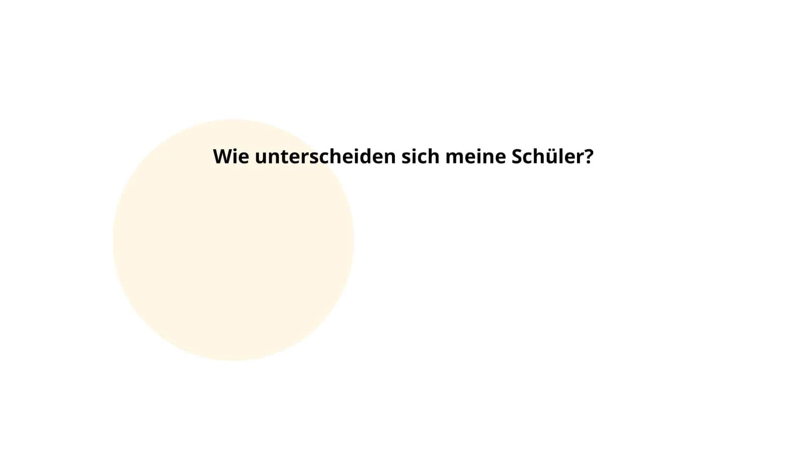 Wie unterscheiden sich meine Schüler? 1