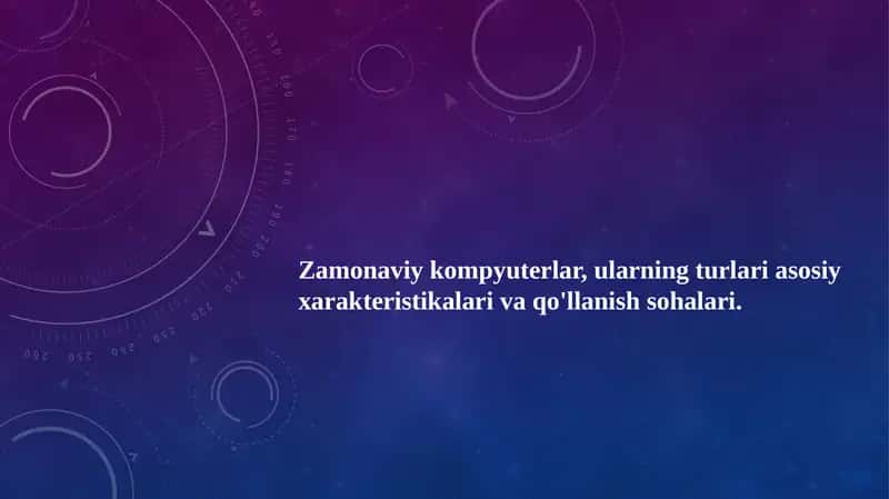 Zamonaviy kompyuterlar 1