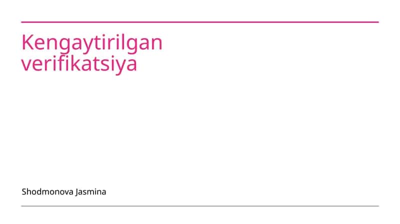 Kengaytirilgan verifikatsiya 1