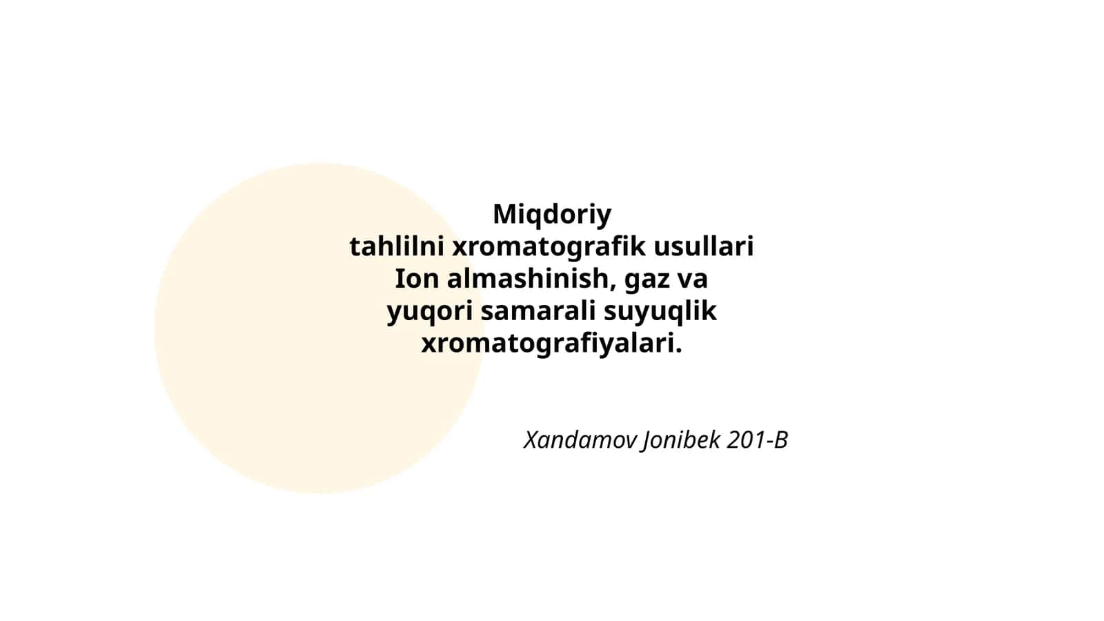 Miqdoriy tahlilni xromatografik usullari 1