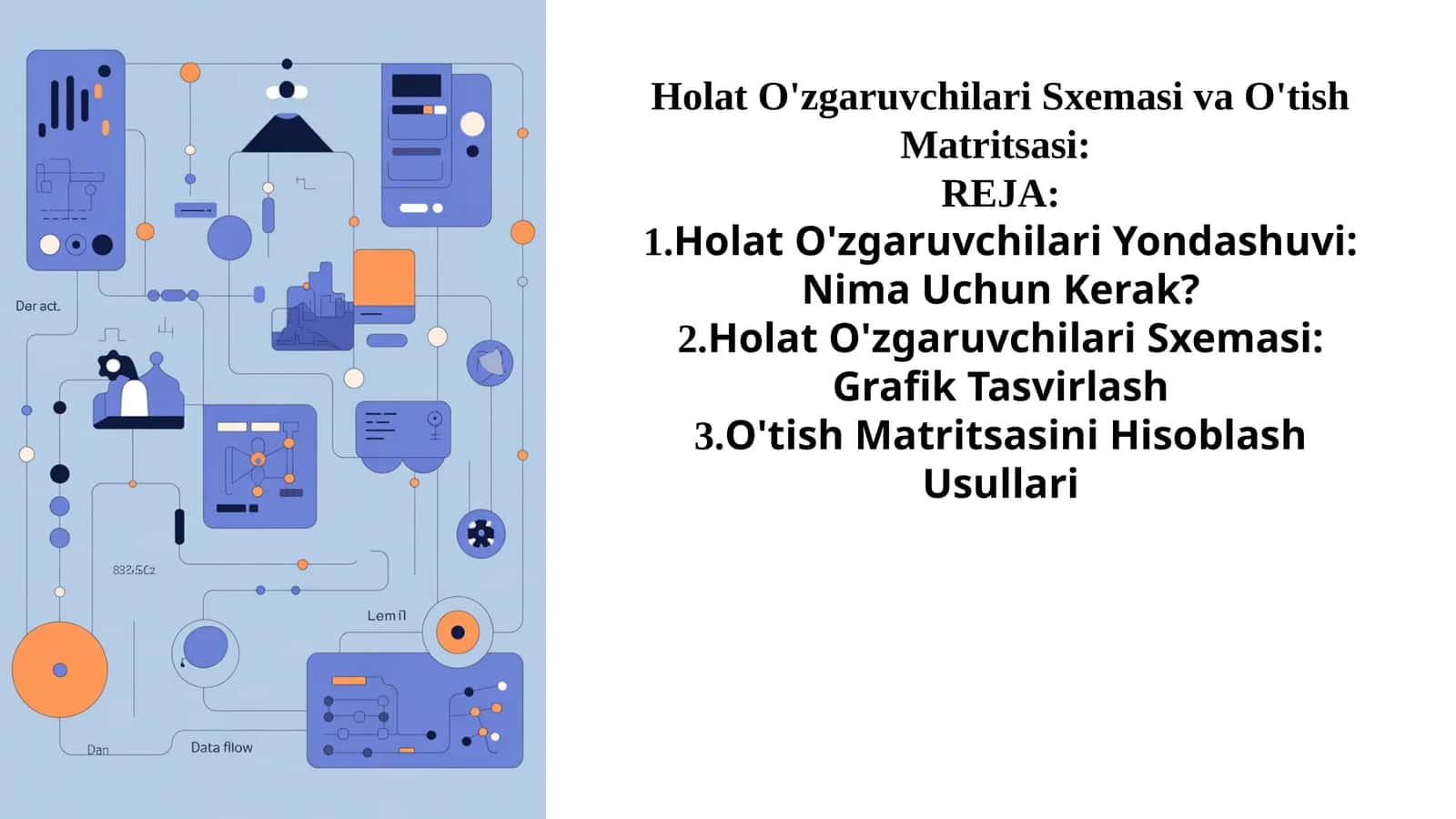 Holat O'zgaruvchilari Sxemasi va O'tish Matritsasi 1