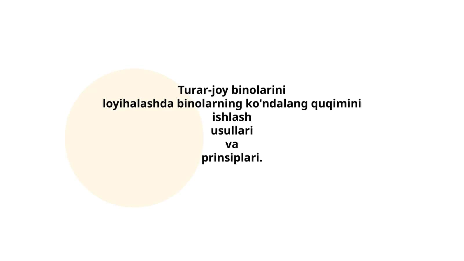 Ko'ndalang qukimini hisoblash prinsiplari 1