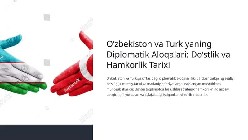 O‘zbekiston va Turkiyaning Diplomatik Aloqalari: Do‘stlik va Hamkorlik Tarixi 1