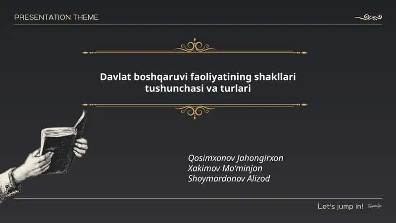 Davlat boshqaruvi faoliyatining shakllari tushunchasi va turlari 1