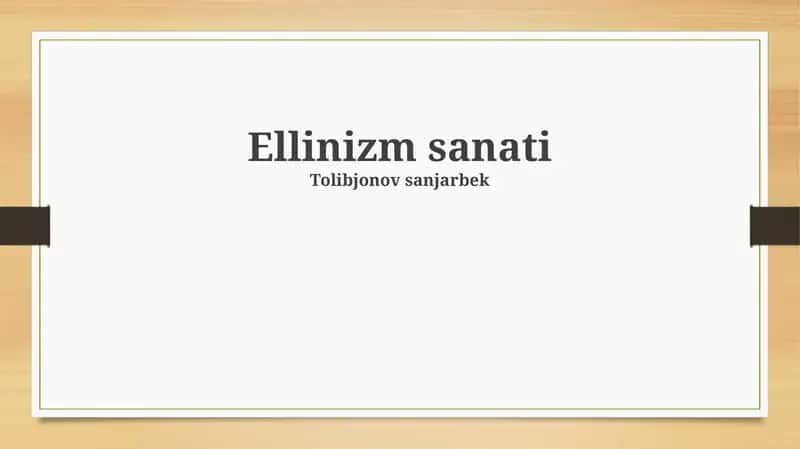 Ellinizm sanati 1