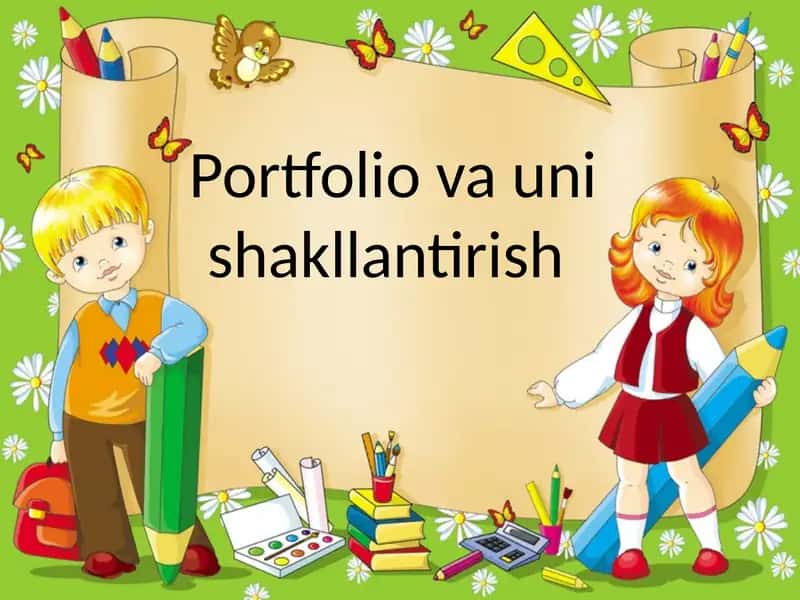 Bolalar bog’chasi bolalar uchun portfeli 1