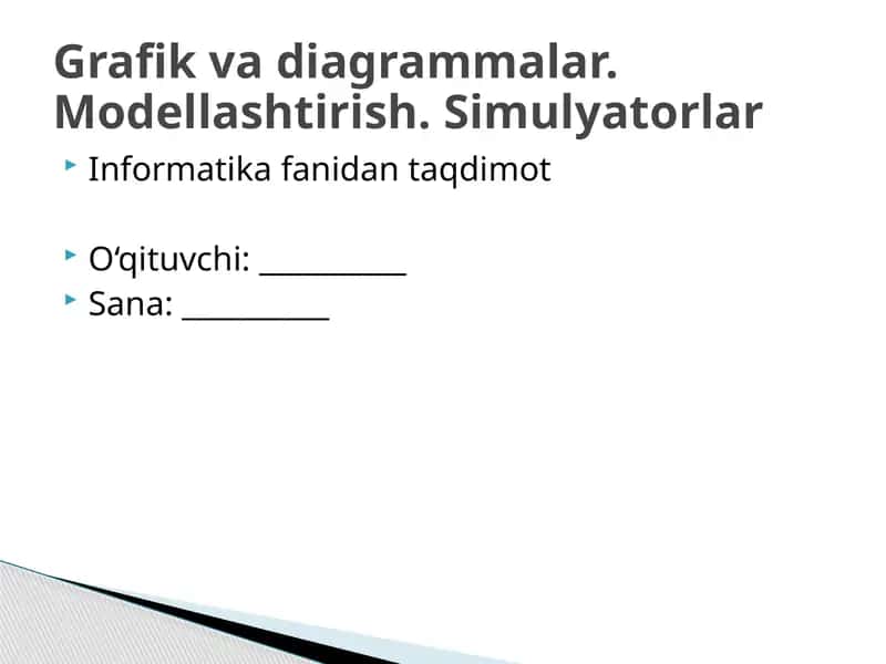 Informatika fanidan taqdimot 1