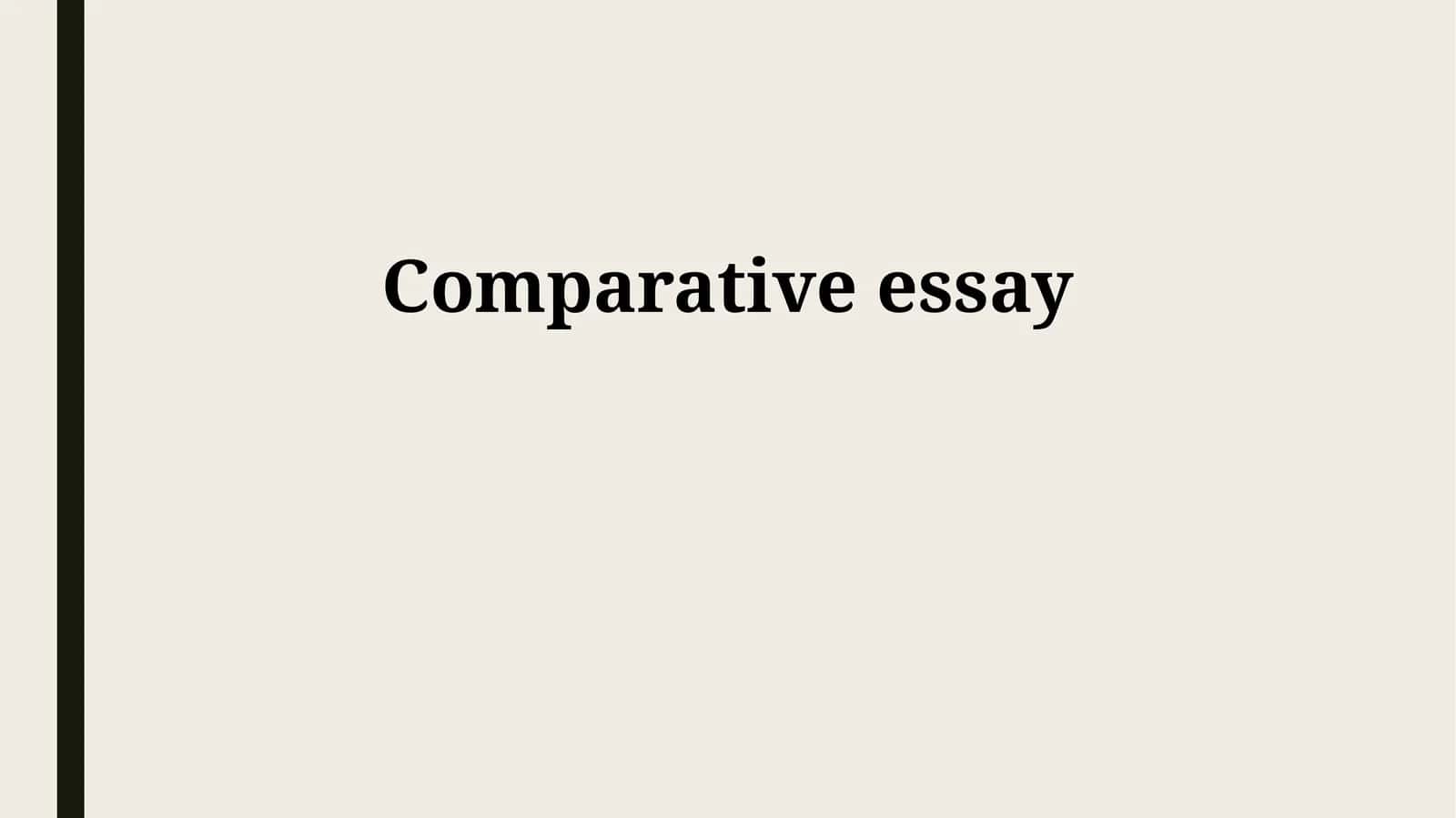 Comparative essay 1