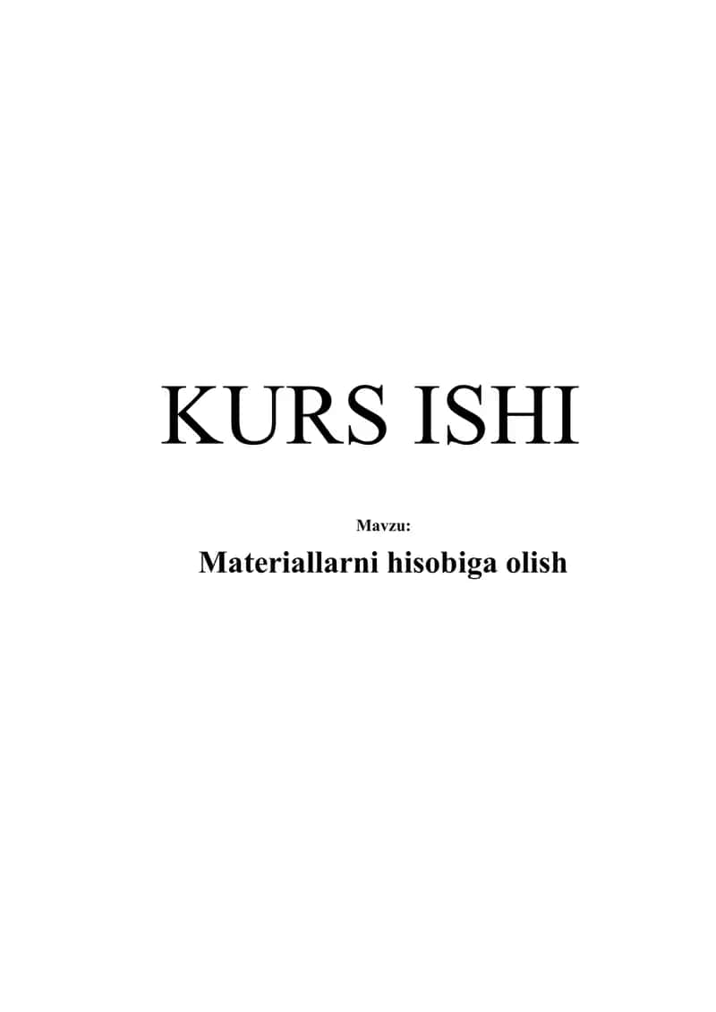 materiallarni hisobga olish 1