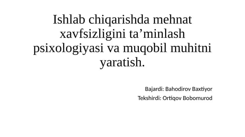 Mehmatxavfsizligi Psixologiyasi 1