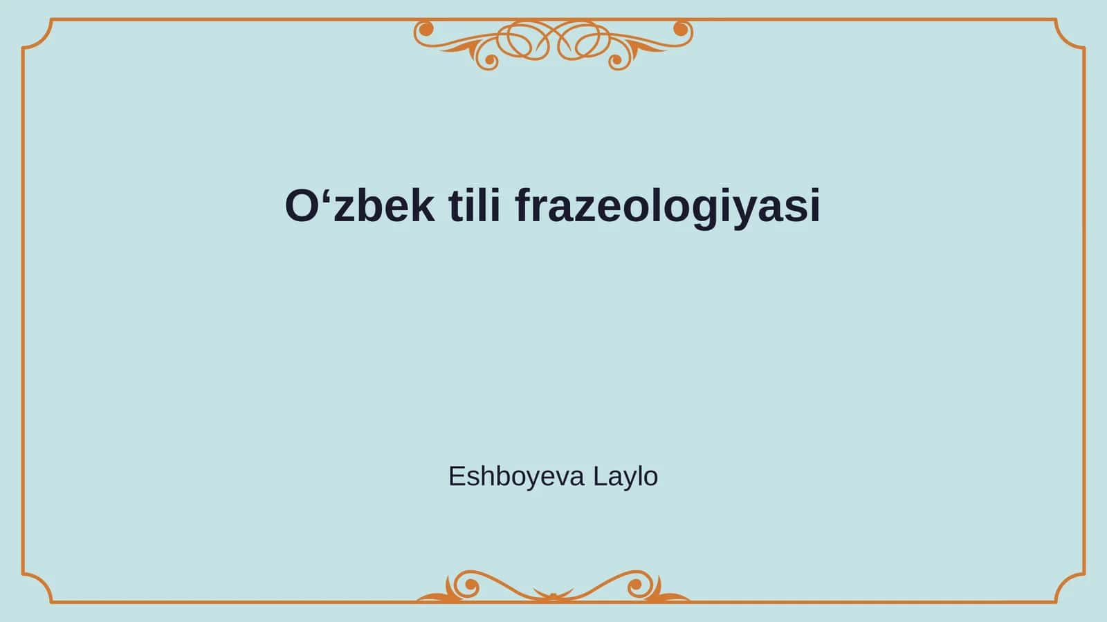 Oʻzbek tili frazeologiyasi 1