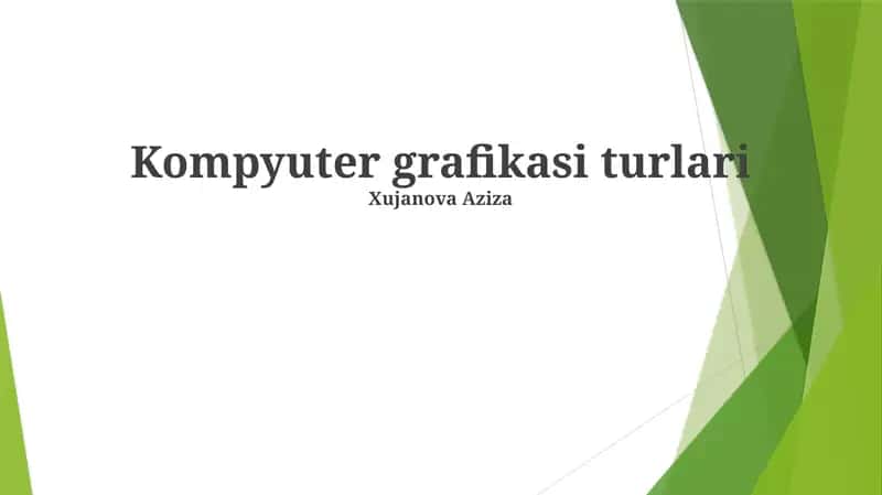 Kompyuter grafikasi turlari 1