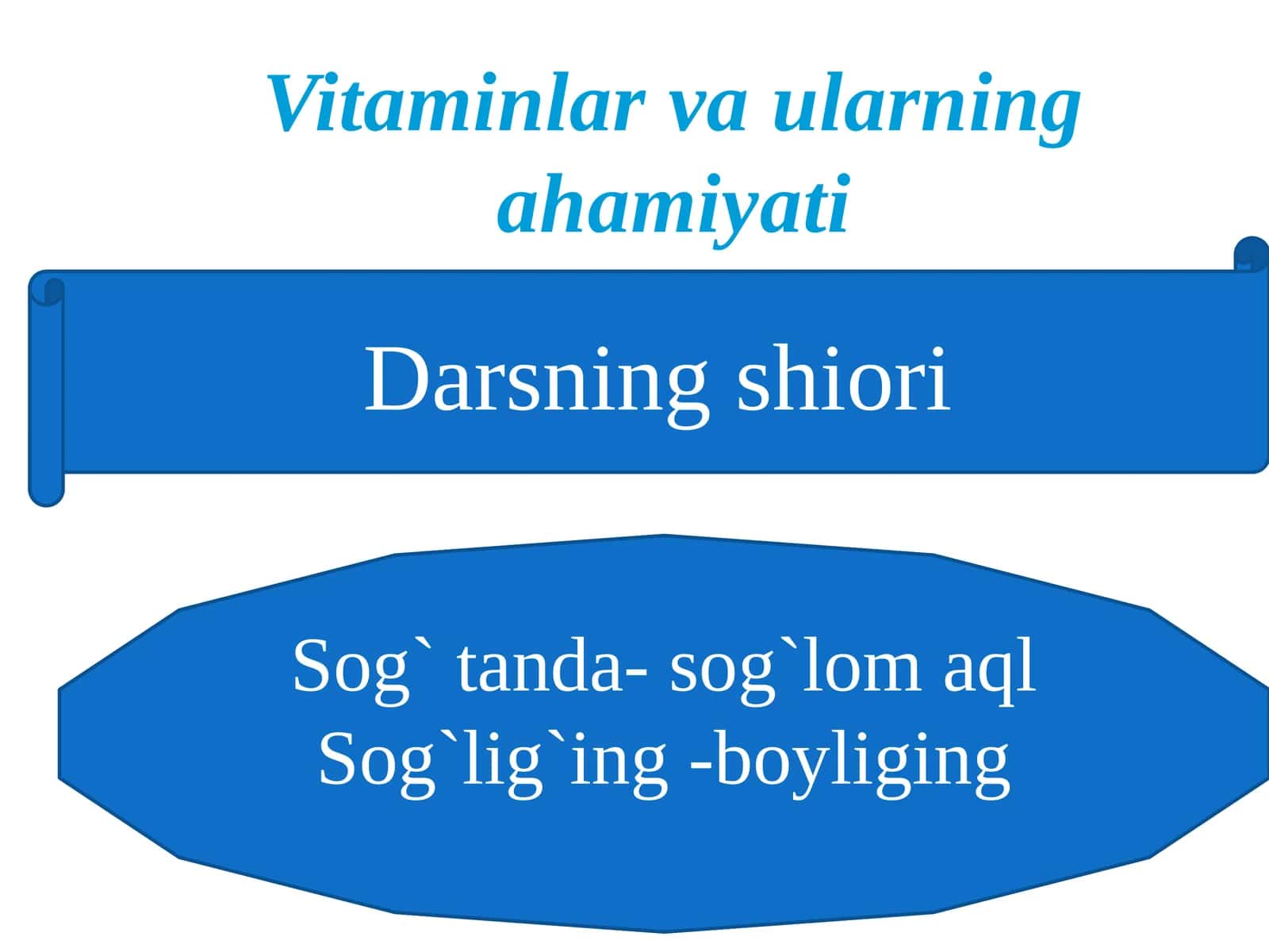 Vitaminlar va ularning ahamiyati 1