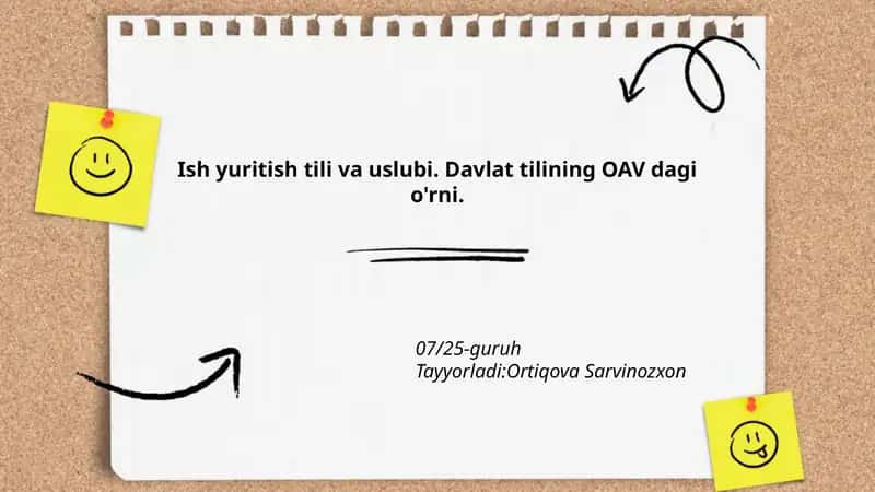 Ish yuritish tili va uslubi 1