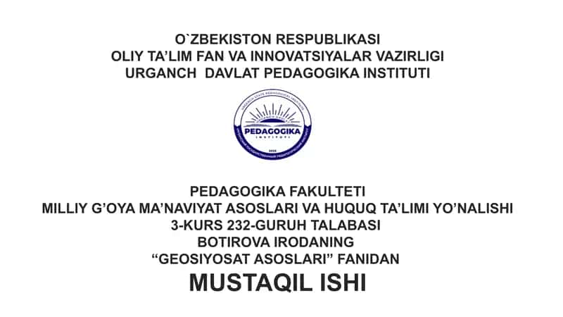 Geosiyosat tushunchasi va uning asosiy aspektlari 1