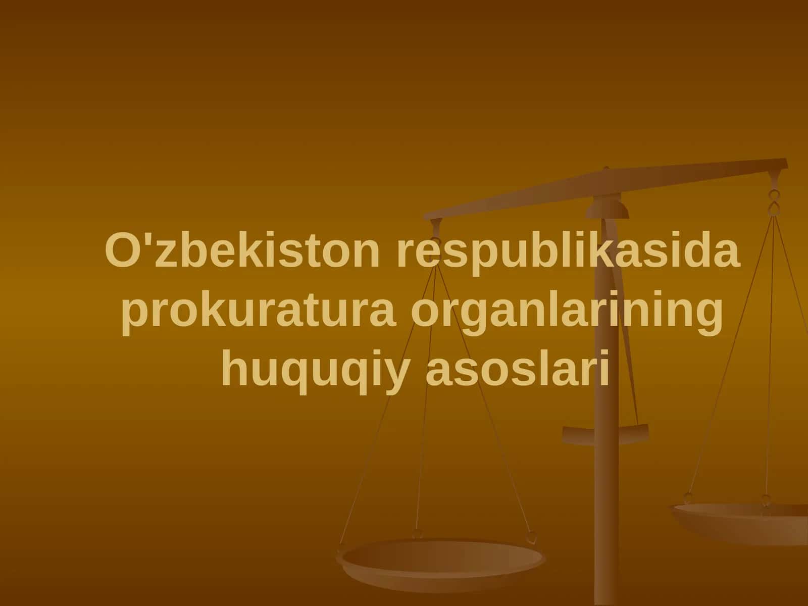 O'zbekiston respublikasidaprokuratura organlarining huquqiy asoslari 1