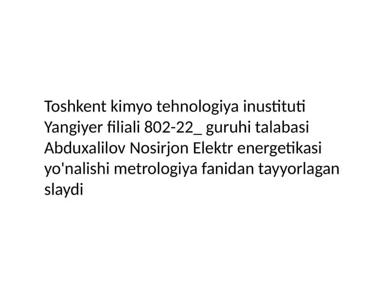 Slayd: Standartlash to'g'risidagi O'zbekiston Respublikasi qonuni 1