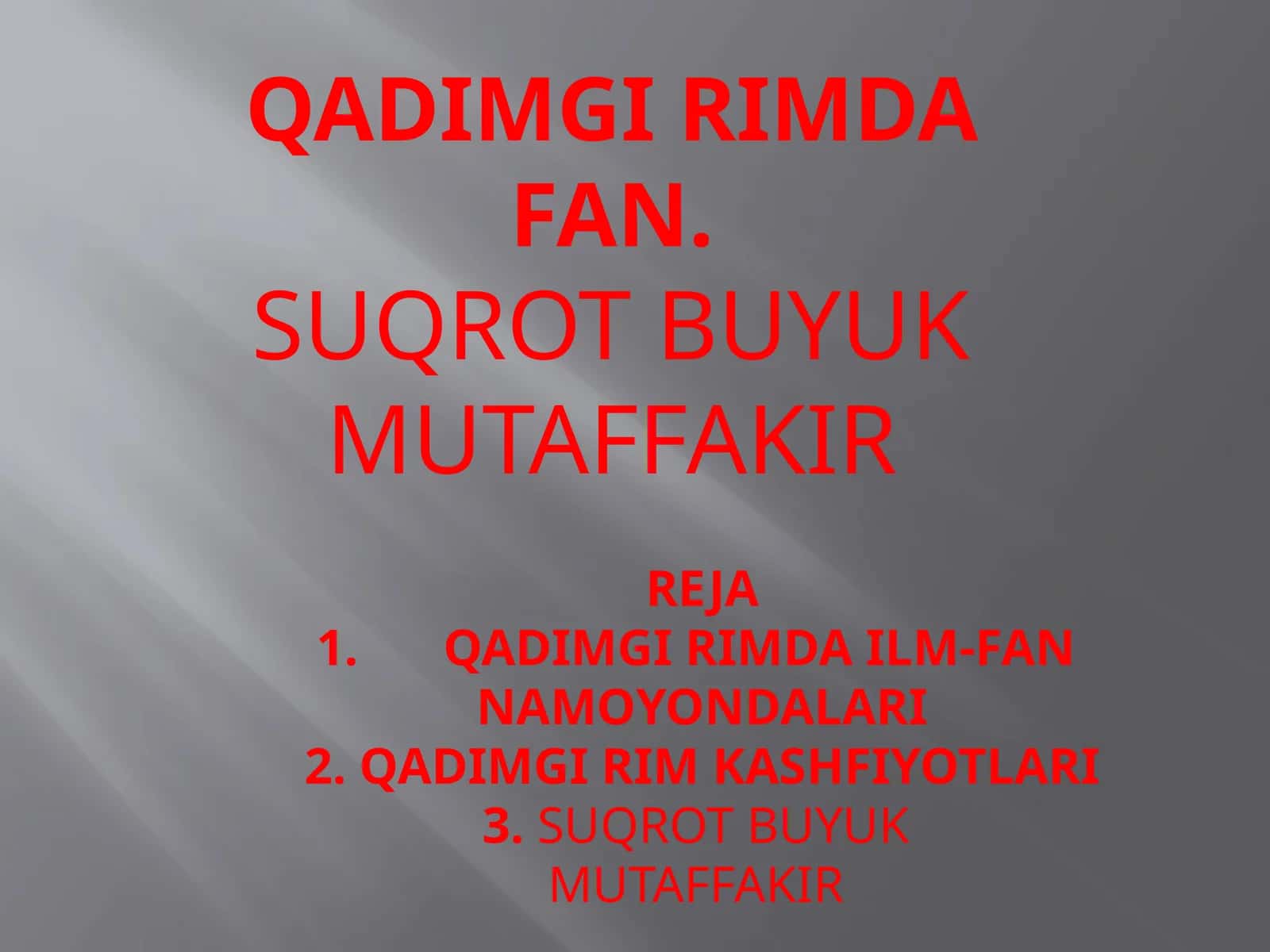QADIMGI RIMDA FAN 1