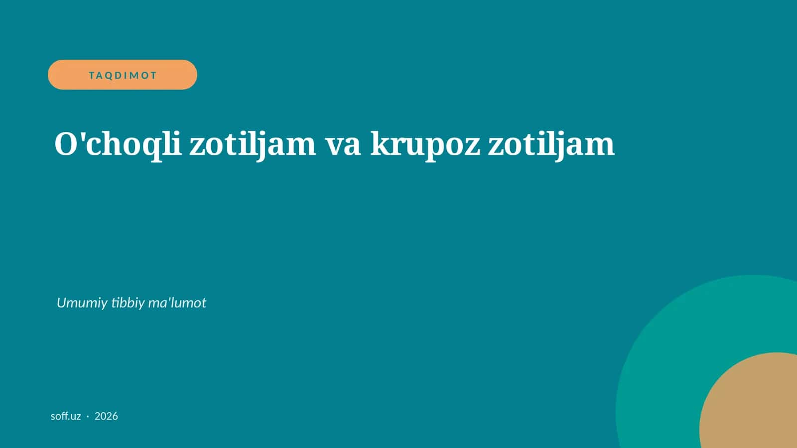 Zotiljam tibbiyot 1
