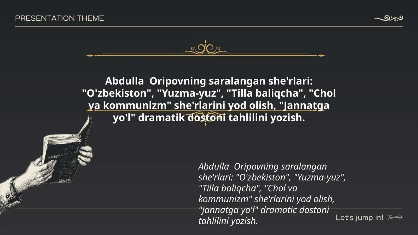 Abdulla Oripovning saralangan she'rlari 1