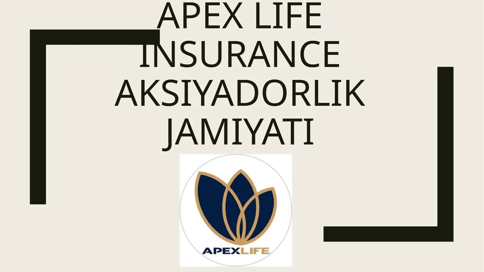 «Apex Life Insurance» AJ корхонаси асосий кўрсаткичлари 1