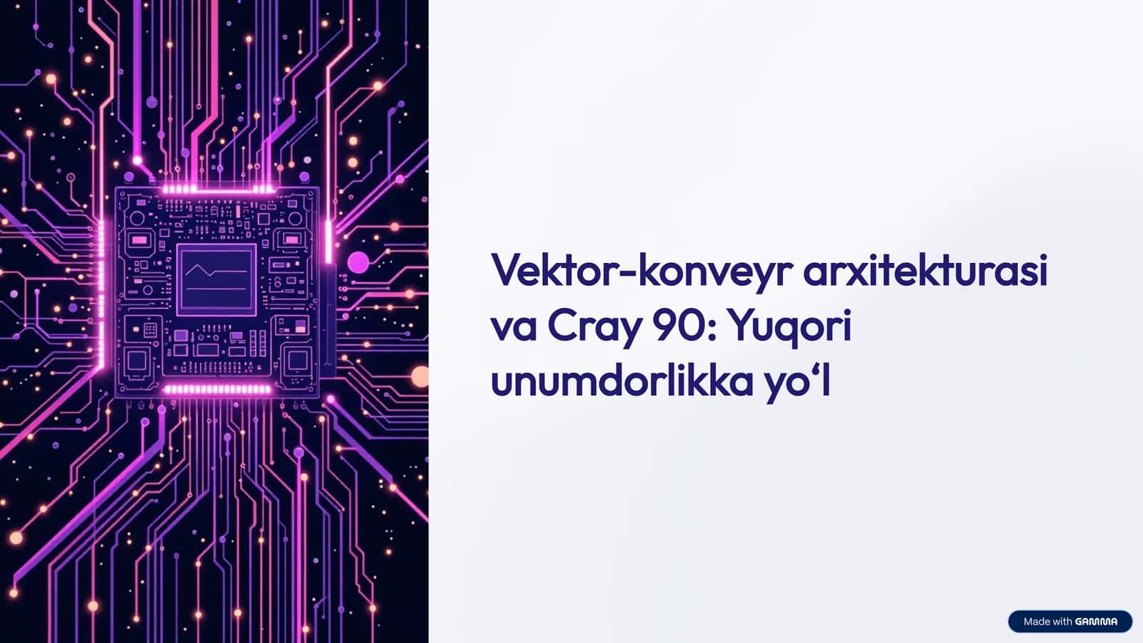 Vektor-konveyr arxitekturasi va Cray 90 1