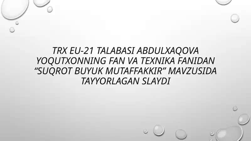 Suqrot buyuk mutaffakkir 1