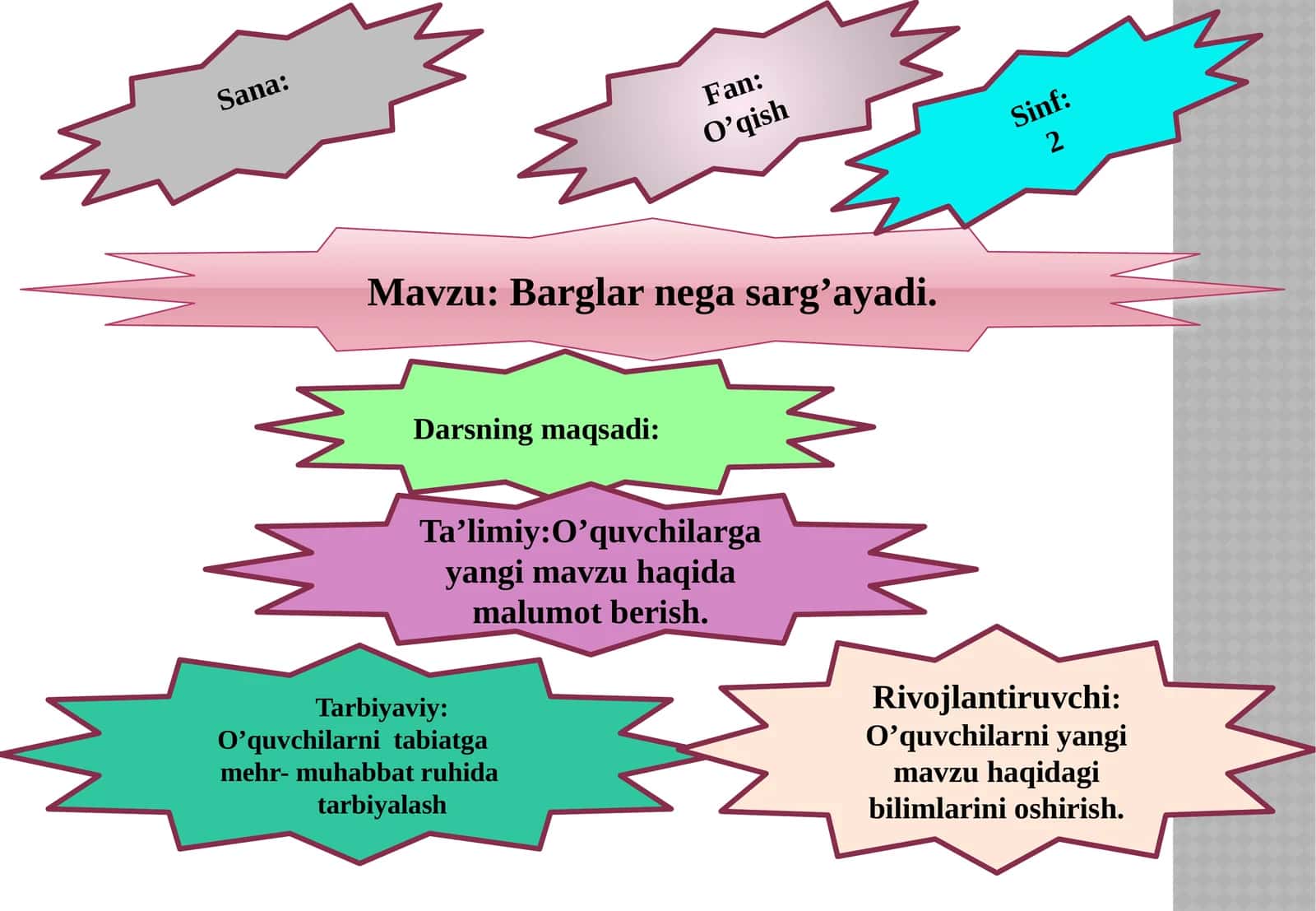 Barglar negasi sarg'ayadi 1