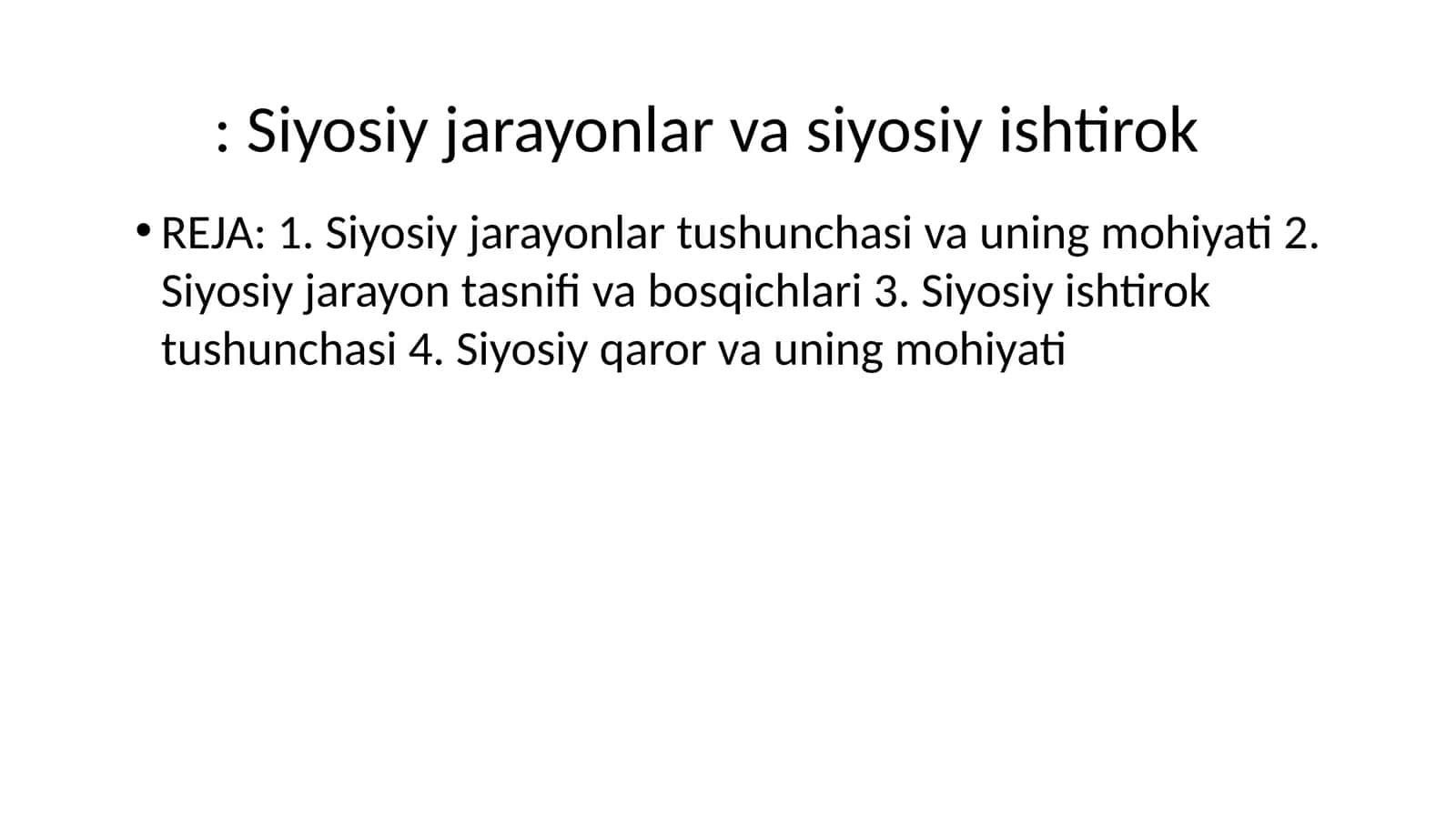 Siyosatshunoslik asoslari 1