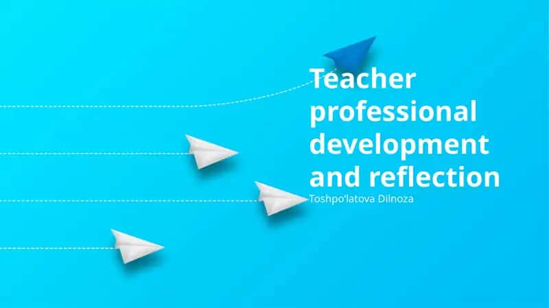 The Why and What of Teacher Professional Development and Reflection 1