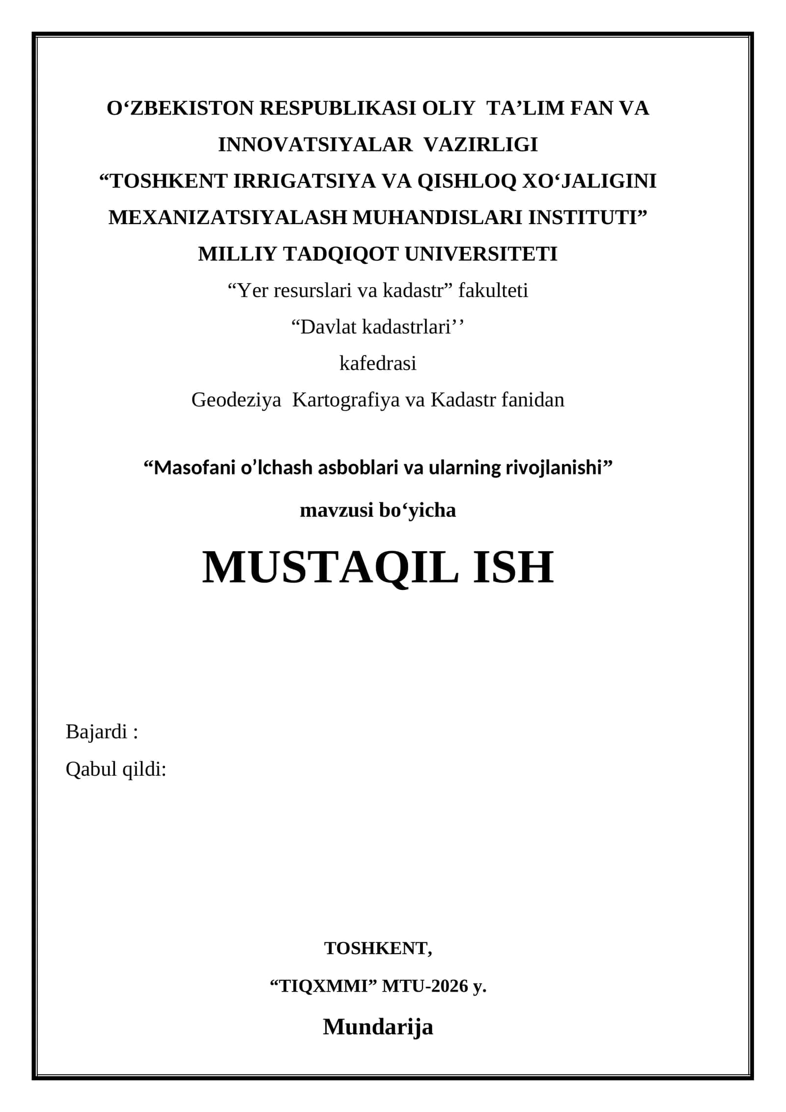 Masofani o’lchash asboblari va ularning rivojlanishi 1