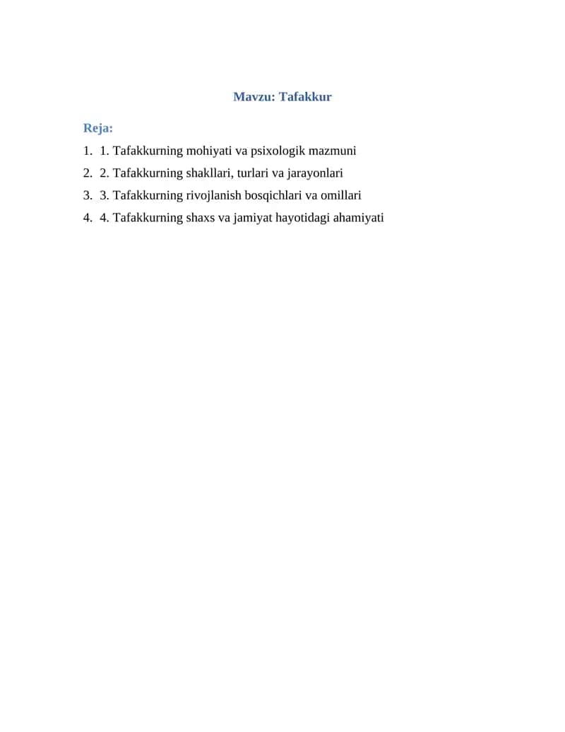 Tafakkur 1