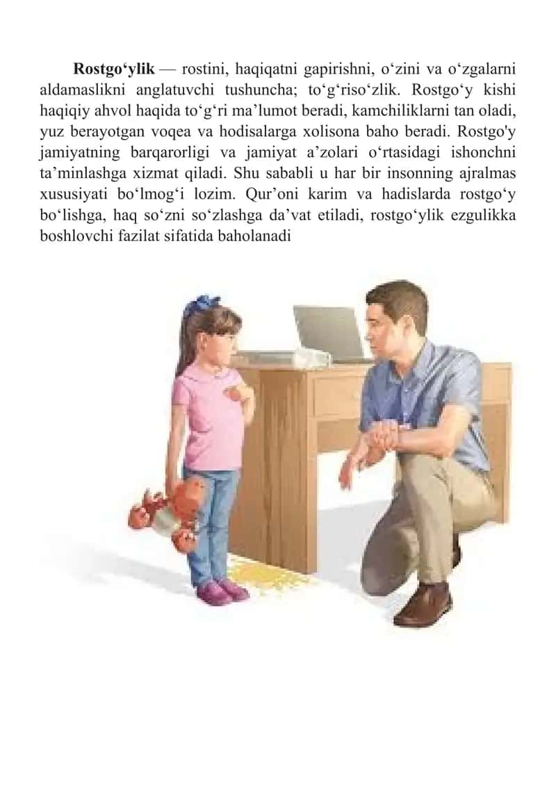 Rostgoʻylik xaqida loyiha ishi 1