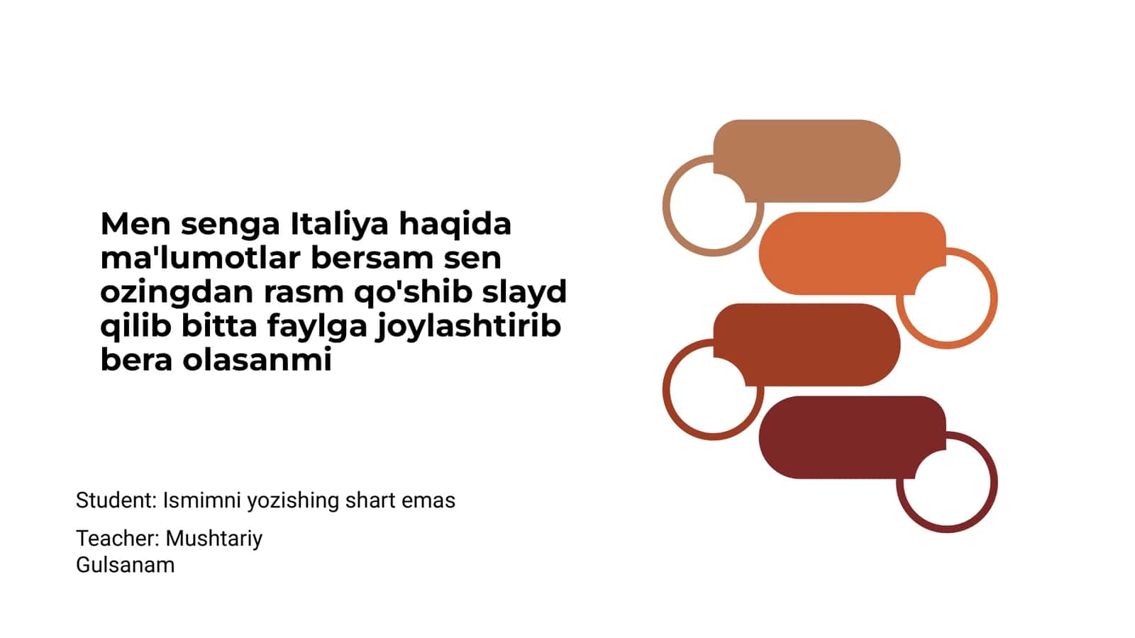 Italiya haqida taqdimot slayd 1