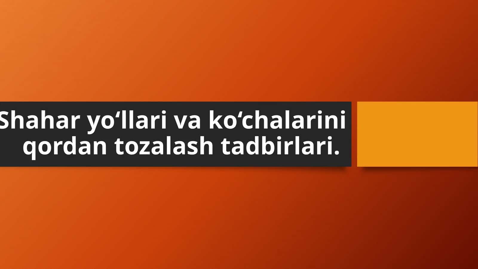 Shahar yo‘llari va ko‘chalarini qordan tozalash tadbirlari 1
