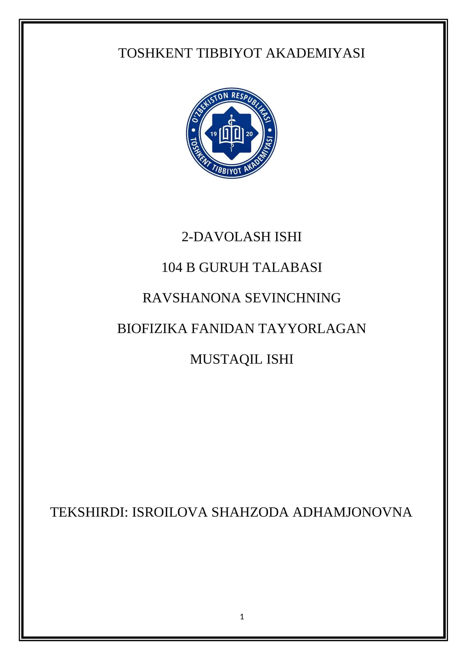 Tovushning fizik xossalari 1