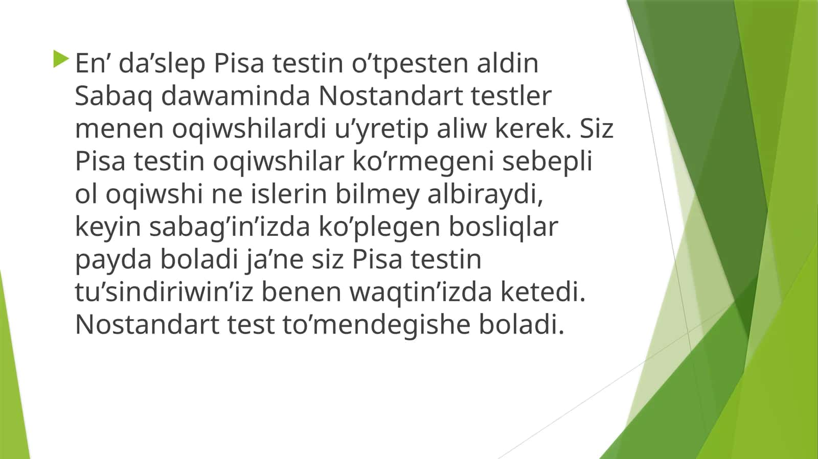 Pisatest 1