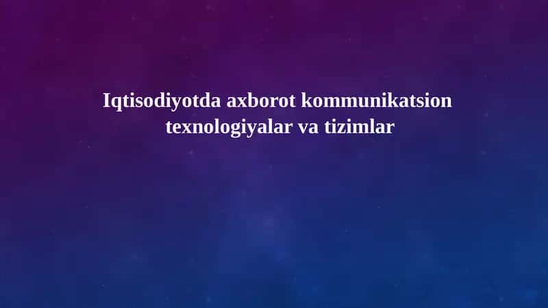 Axborot Texnologiyalarining Infratuzilmasi: Zamonaviy Asos va Kelajak 1