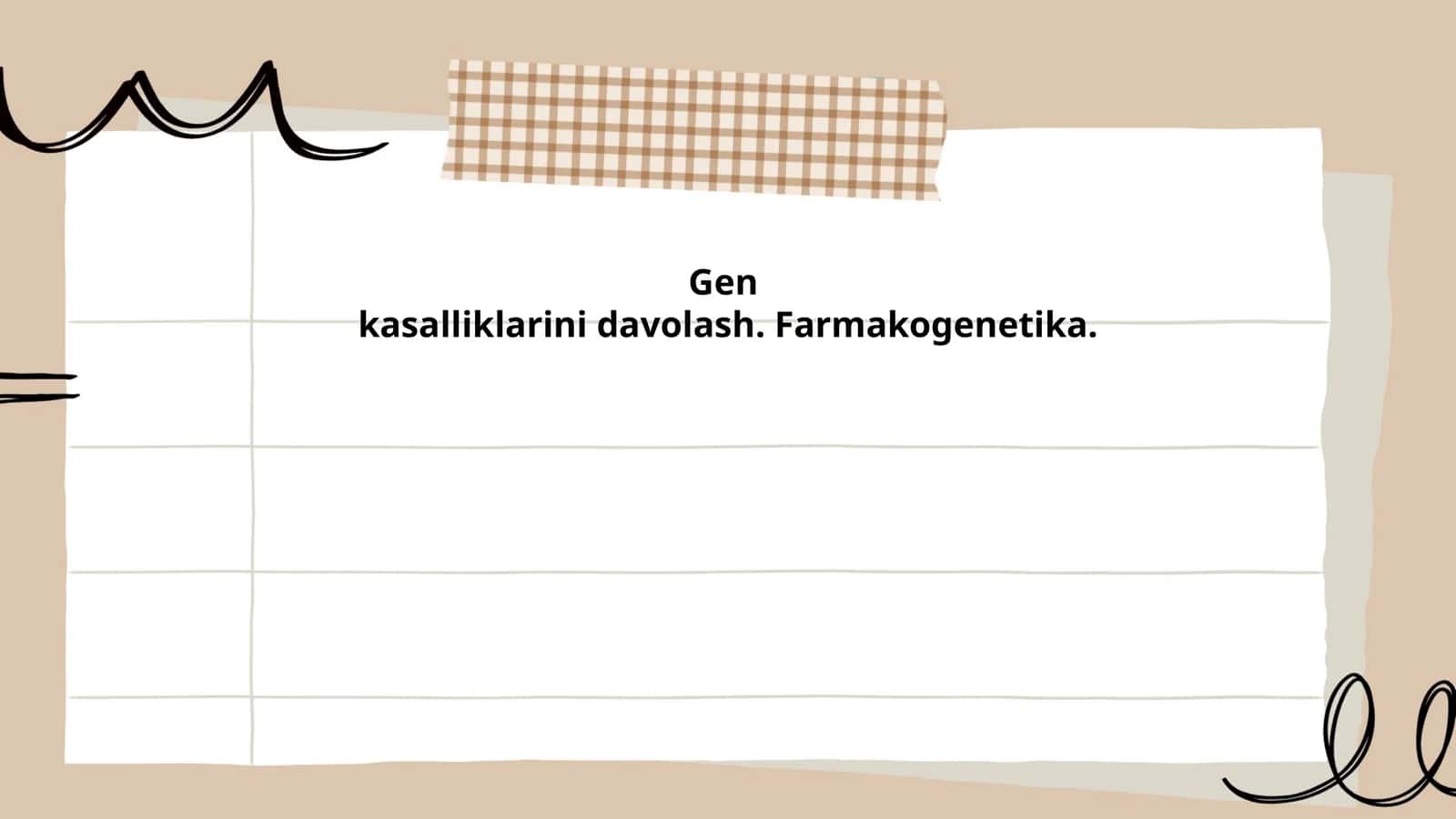 Genkasalliklarini davolash. Farmakogenetika 1