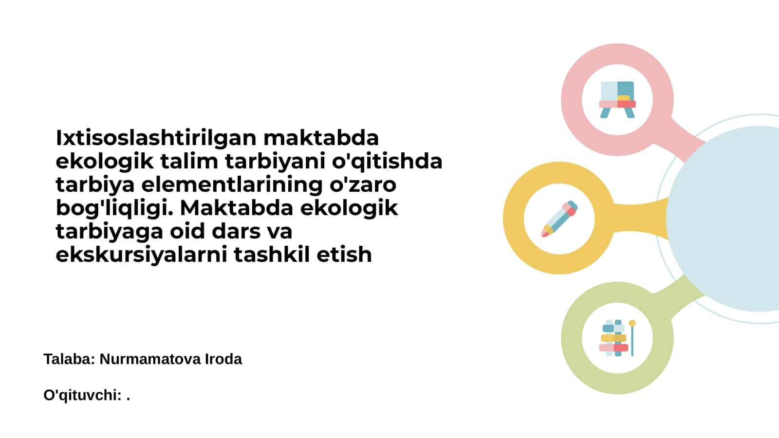 Ixtisoslashtirilgan maktabda ekologik ta'lim asoslari 1