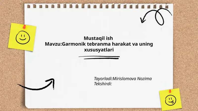 Garmonik tebranma harakat va uning xususyatlari 1